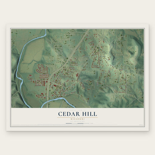 Cedar Hill, Missouri map print, the full design
