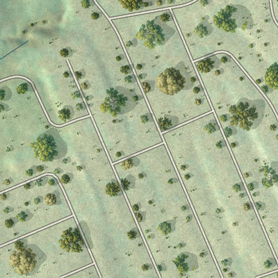Second close-up of the map of Champ, Missouri print showing more streets and buildings