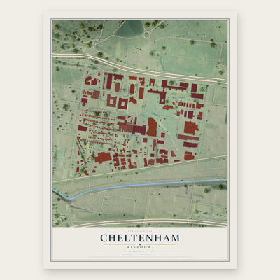 Cheltenham, Missouri map print, the full design