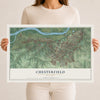 Map of Chesterfield, Missouri, 12 x 18 inch unframed archival matte print