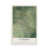 Map of Clarksburg, Missouri, 12 x 18 inch unframed archival matte print