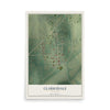 Map of Clarksdale, Missouri, 12 x 18 inch unframed archival matte print