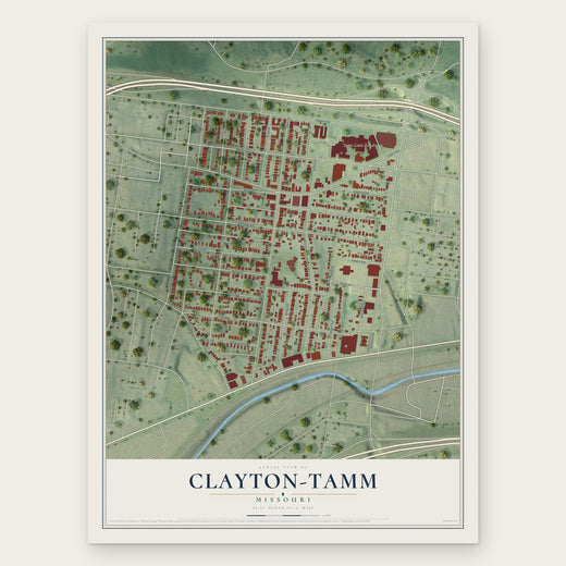 Clayton-Tamm, Missouri map print, the full design