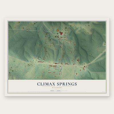Climax Springs, Missouri map print, the full design