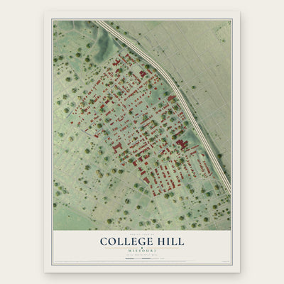 College Hill, Missouri map print, the full design