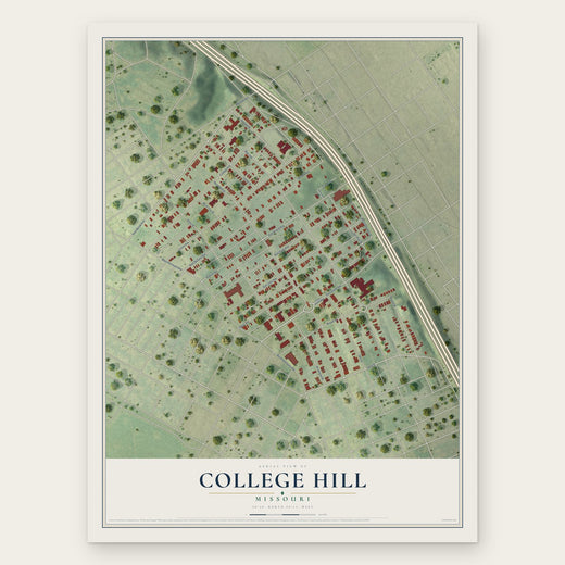 College Hill, Missouri map print, the full design