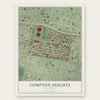 Compton Heights, Missouri map print, the full design