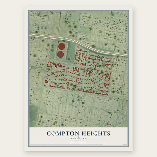 Compton Heights, Missouri map print, the full design