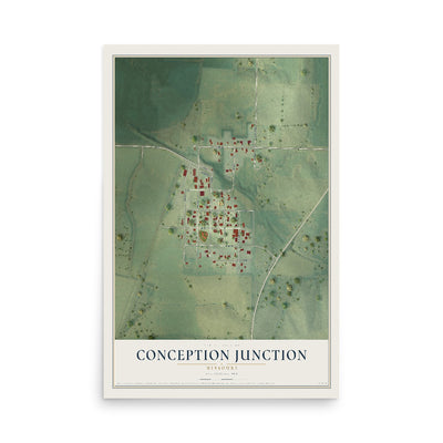 Map of Conception Junction, Missouri, 12 x 18 inch unframed archival matte print