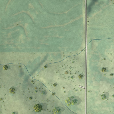 Second close-up of the map of Cosby, Missouri print showing more streets and buildings