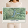Map of Crystal Lakes, Missouri, 12 x 18 inch unframed archival matte print