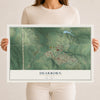 Map of Dearborn, Missouri, 12 x 18 inch unframed archival matte print