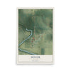Map of Denver, Missouri, 12 x 18 inch unframed archival matte print