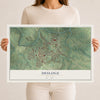 Map of Desloge, Missouri, 12 x 18 inch unframed archival matte print