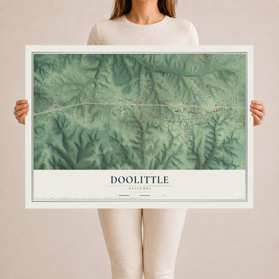 Map of Doolittle, Missouri, 24 x 36 inch unframed archival matte print