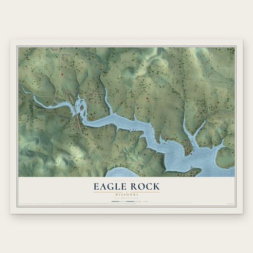 Eagle Rock, Missouri map print, the full design