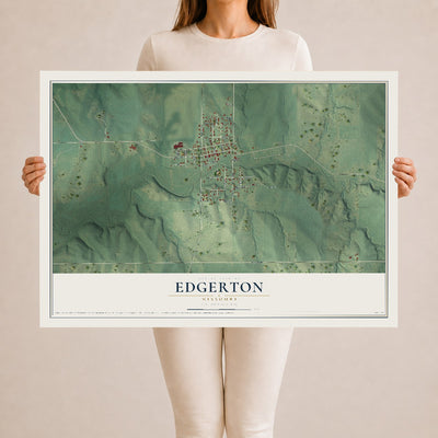 Map of Edgerton, Missouri, 24 x 36 inch unframed archival matte print