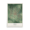 Map of Edina, Missouri, 12 x 18 inch unframed archival matte print