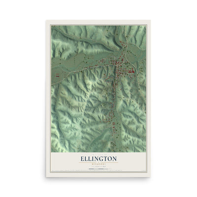 Map of Ellington, Missouri, 12 x 18 inch unframed archival matte print