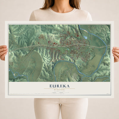 Map of Eureka, Missouri, 18 x 24 inch unframed archival matte print