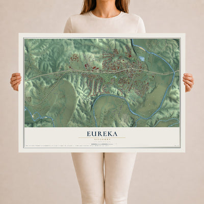Map of Eureka, Missouri, 24 x 36 inch unframed archival matte print