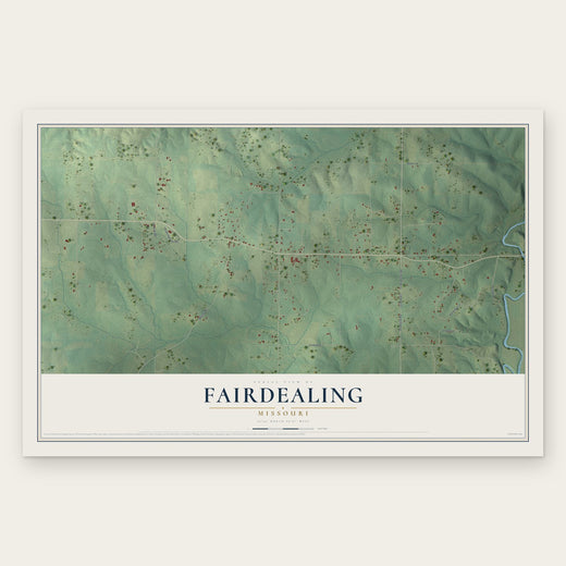Fairdealing, Missouri map print, the full design
