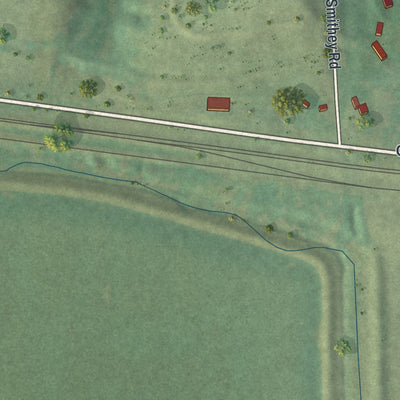 Close-up of the map of Fleming, Missouri print showing street and building detail