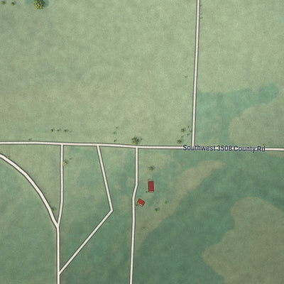 Second close-up of the map of Foster, Missouri print showing more streets and buildings