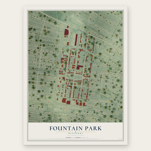 Fountain Park, Missouri map print, the full design