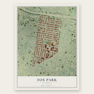 Fox Park, Missouri map print, the full design