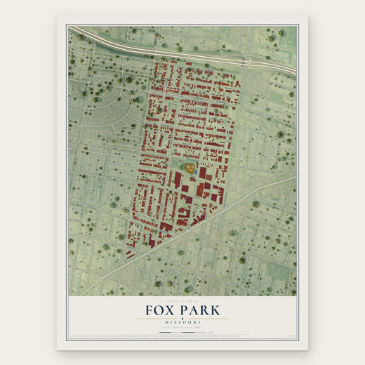 Fox Park, Missouri map print, the full design