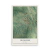 Map of Frankford, Missouri, 12 x 18 inch unframed archival matte print