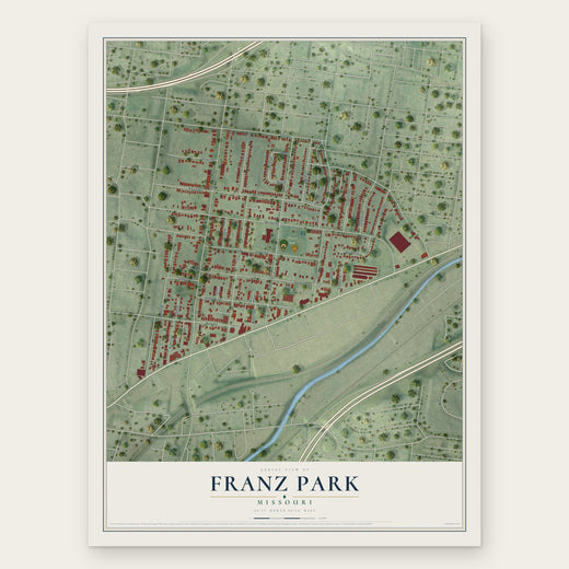 Franz Park, Missouri map print, the full design