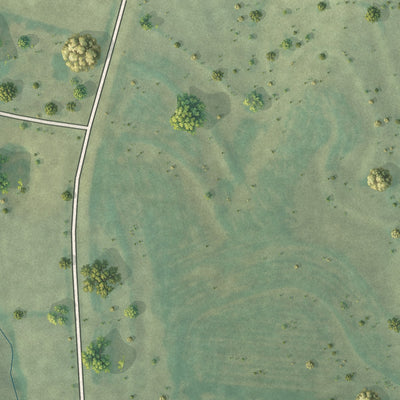 Second close-up of the map of Gilliam, Missouri print showing more streets and buildings