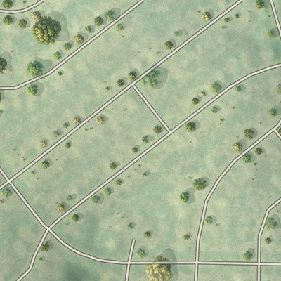 Second close-up of the map of Glenaire, Missouri print showing more streets and buildings