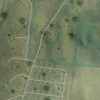 Second close-up of the map of Gordonville, Missouri print showing more streets and buildings