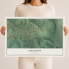 Map of Grandin, Missouri, 12 x 18 inch unframed archival matte print