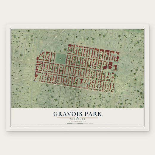 Gravois Park, Missouri map print, the full design