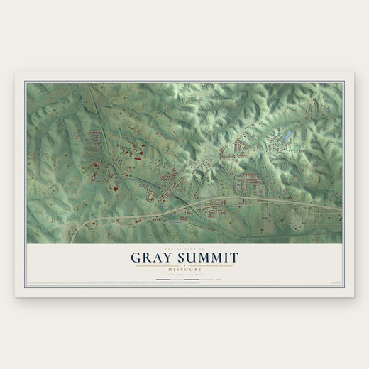Gray Summit, Missouri map print, the full design