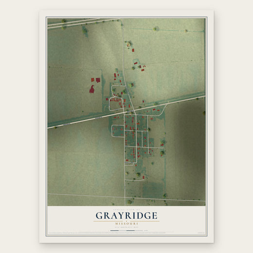 Grayridge, Missouri map print, the full design