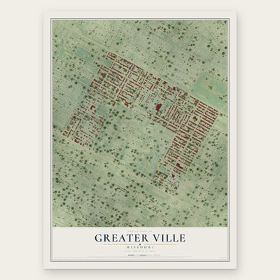 Greater Ville, Missouri map print, the full design