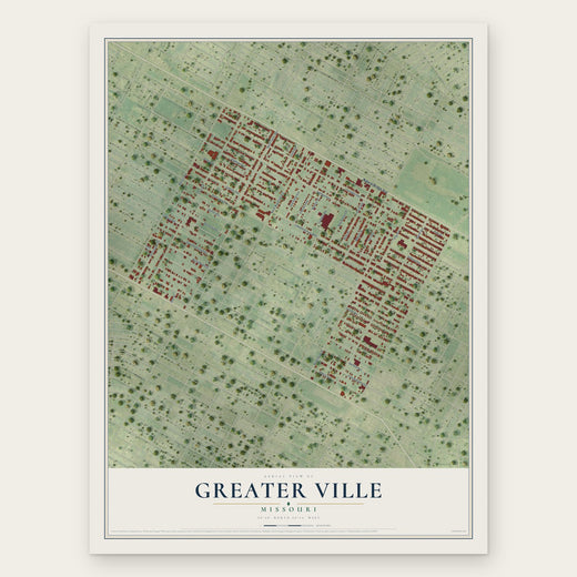 Greater Ville, Missouri map print, the full design
