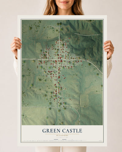 Map of Green Castle, Missouri, 24 x 36 inch unframed archival matte print