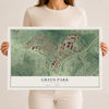 Map of Green Park, Missouri, 12 x 18 inch unframed archival matte print