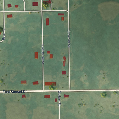 Second close-up of the map of Hale, Missouri print showing more streets and buildings