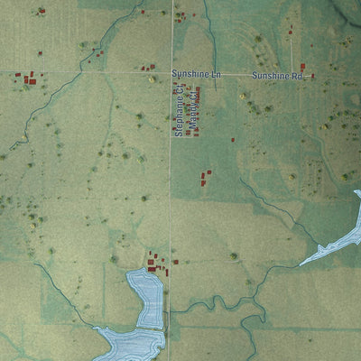 Close-up of the map of Hatton, Missouri print showing street and building detail