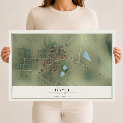 Map of Hayti, Missouri, 12 x 18 inch unframed archival matte print