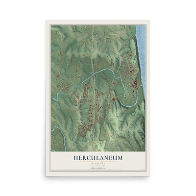 Map of Herculaneum, Missouri, 12 x 18 inch unframed archival matte print