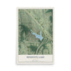 Map of Houston Lake, Missouri, 12 x 18 inch unframed archival matte print