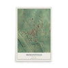 Map of Humansville, Missouri, 12 x 18 inch unframed archival matte print